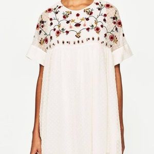 NWT embroidered Zara babydoll romper